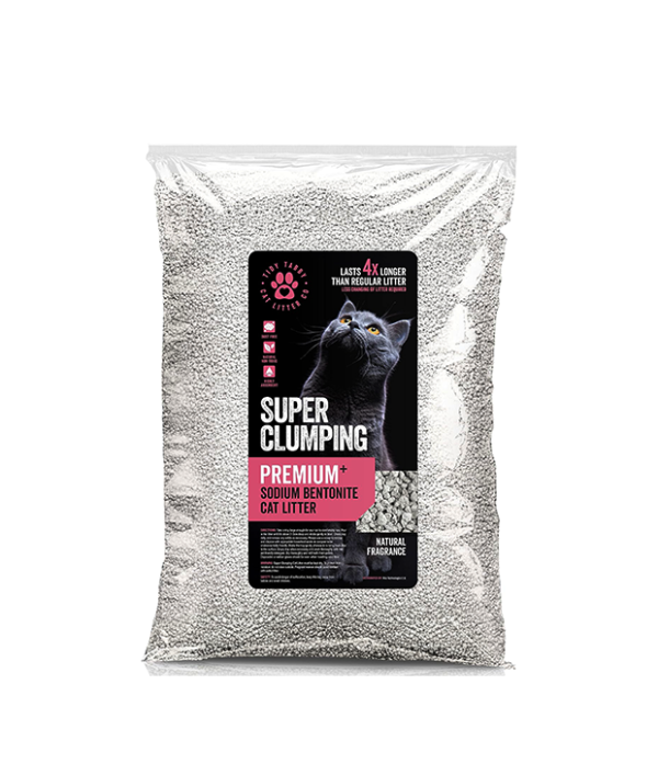 Natural Super Clumping Cat Litter 20L, Unscented Bentonite Clay Cat Litter, Highly Absorbent, Non-Toxic,Low Dust