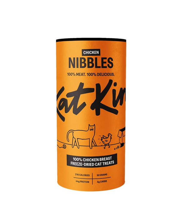 KatKin Chicken Nibbles (50g Tube): 100% Chicken Breast Freeze-Dried Cat Treats